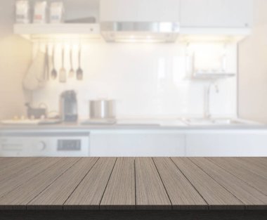 Masa üstü ve arka plan bulanıklık mutfak Oda