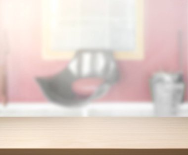 Masa üstü ve arka planın bulanık oturma odası