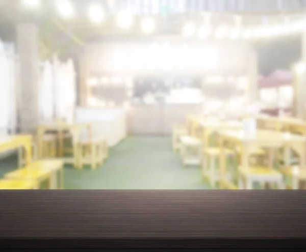 Table Top And Blur Restaurant Of Background — Stock Photo, Image