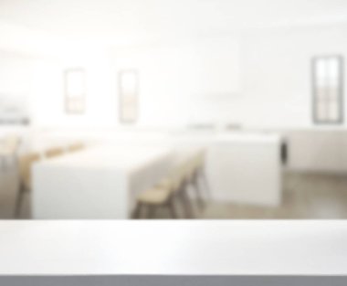 Masa üstü ve arka plan bulanıklık mutfak Oda