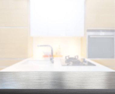 Masa üstü ve arka plan bulanıklık mutfak Oda