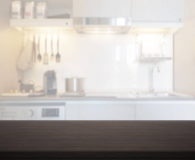 Masa üstü ve arka plan bulanıklık mutfak Oda
