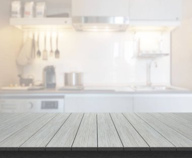 Masa üstü ve arka plan bulanıklık mutfak Oda