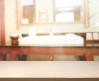 Masa üstü ve arka plan bulanıklık banyo