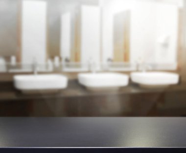 Masa üstü ve arka plan bulanıklık banyo