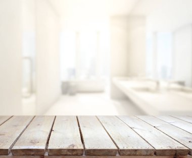 Masa üstü ve arka plan bulanıklık banyo