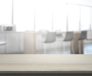 Top masa ve yemek odası arka plan bulanıklık