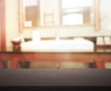 Masa üstü ve arka plan bulanıklık banyo