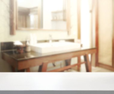 Masa üstü ve arka plan bulanıklık banyo