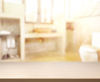 Masa üstü ve arka plan bulanıklık banyo