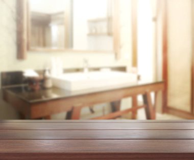 Masa üstü ve arka plan bulanıklık banyo