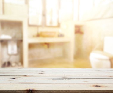 Masa üstü ve arka plan bulanıklık banyo