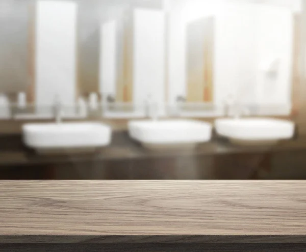 Masa üstü ve arka plan bulanıklık banyo — Stok fotoğraf