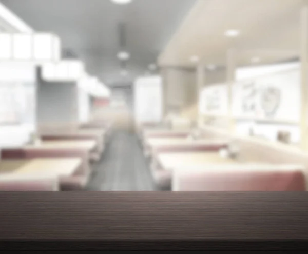 Tafelblad en wazig restaurant van de achtergrond — Stockfoto
