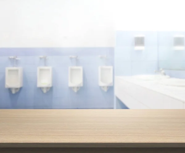 Table Top And Blur Bathroom Of Background — Stock Photo, Image