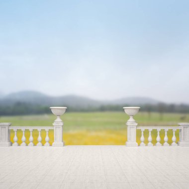 Balkon ve Teras, doğa arka plan bulanıklık