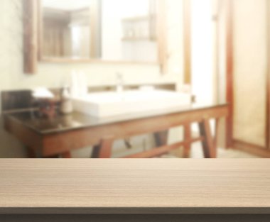 Masa üstü ve arka plan bulanıklık banyo