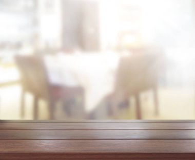 Tablo üst bulanıklık oturma odası arka plan