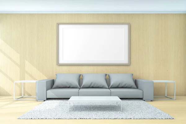 Living Area For Background Concept 3d Rendering