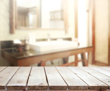 Masa üstü ve arka plan bulanıklık banyo