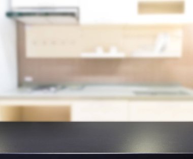 Masa üstü ve arka plan bulanıklık mutfak Oda