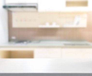 Masa üstü ve arka plan bulanıklık mutfak Oda