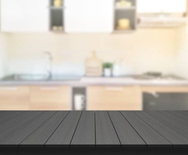 Masa üstü ve arka plan bulanıklık mutfak Oda