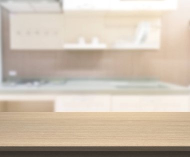 Masa üstü ve arka plan bulanıklık mutfak Oda