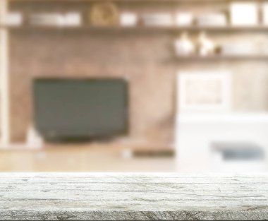 Arka planın Masa Üstü ve Bulanık Oturma Odası