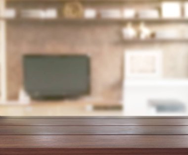 Arka planın Masa Üstü ve Bulanık Oturma Odası