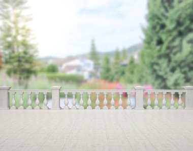 Balkon ve Teras, doğa arka plan bulanıklık