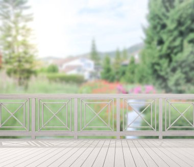 Balkon ve Teras, doğa arka plan bulanıklık