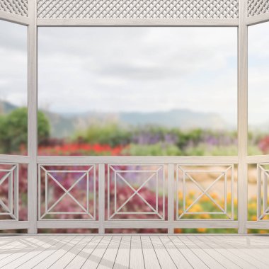 Balkon ve Teras, doğa arka plan bulanıklık