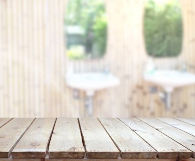 Masa üstü ve arka plan bulanıklık banyo