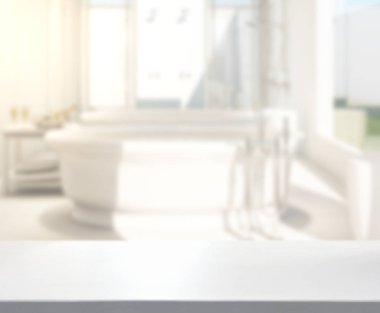 Masa üstü ve arka plan bulanıklık banyo