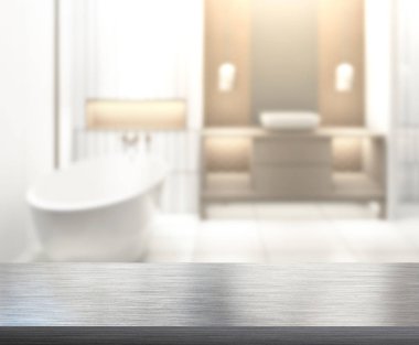 Masa üstü ve arka plan bulanıklık banyo