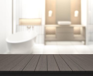 Masa üstü ve arka plan bulanıklık banyo