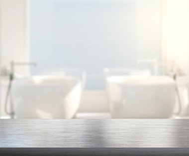 Masa üstü ve arka plan bulanıklık banyo