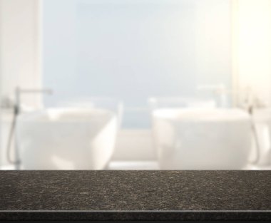 Masa üstü ve arka plan bulanıklık banyo