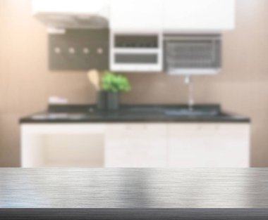 Masa üstü ve arka plan bulanıklık mutfak Oda