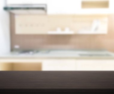 Masa üstü ve arka plan bulanıklık mutfak Oda
