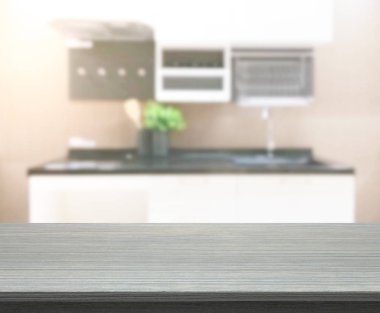 Masa üstü ve arka plan bulanıklık mutfak Oda