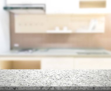 Masa üstü ve arka plan bulanıklık mutfak Oda