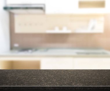 Masa üstü ve arka plan bulanıklık mutfak Oda