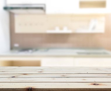 Masa üstü ve arka plan bulanıklık mutfak Oda