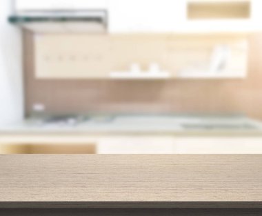 Masa üstü ve arka plan bulanıklık mutfak Oda