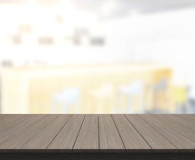 Masa üstü ve arka plan bulanıklık mutfak Oda