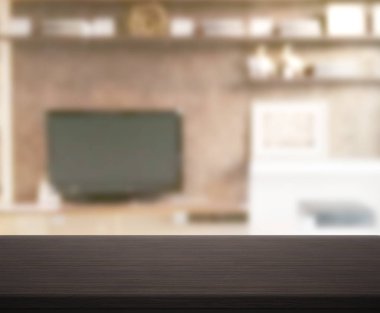 Arka planın Masa Üstü ve Bulanık Oturma Odası