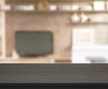 Arka planın Masa Üstü ve Bulanık Oturma Odası