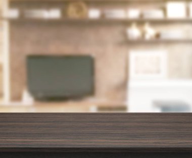 Arka planın Masa Üstü ve Bulanık Oturma Odası